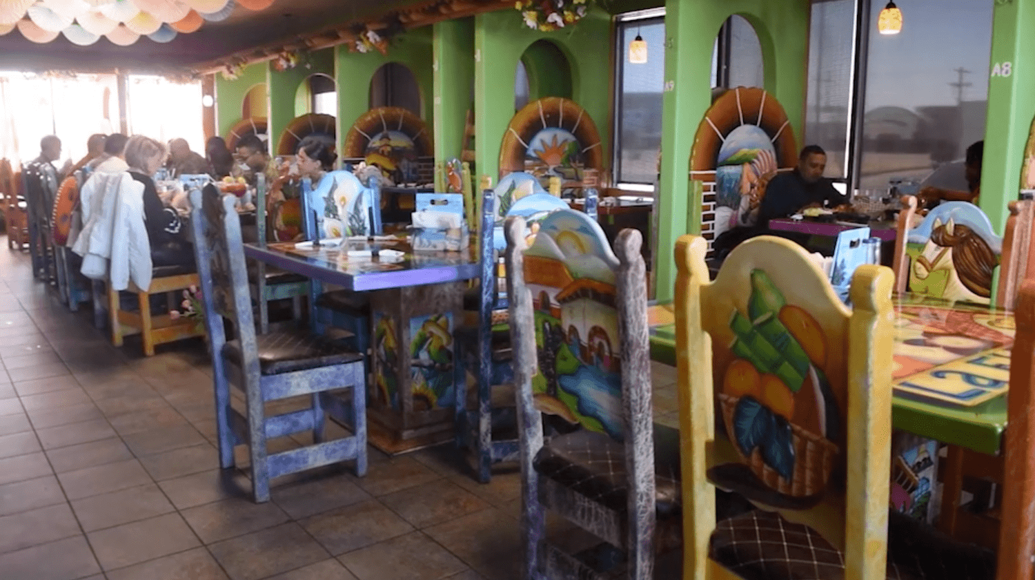 Tables and Chairs inside La Fiesta
